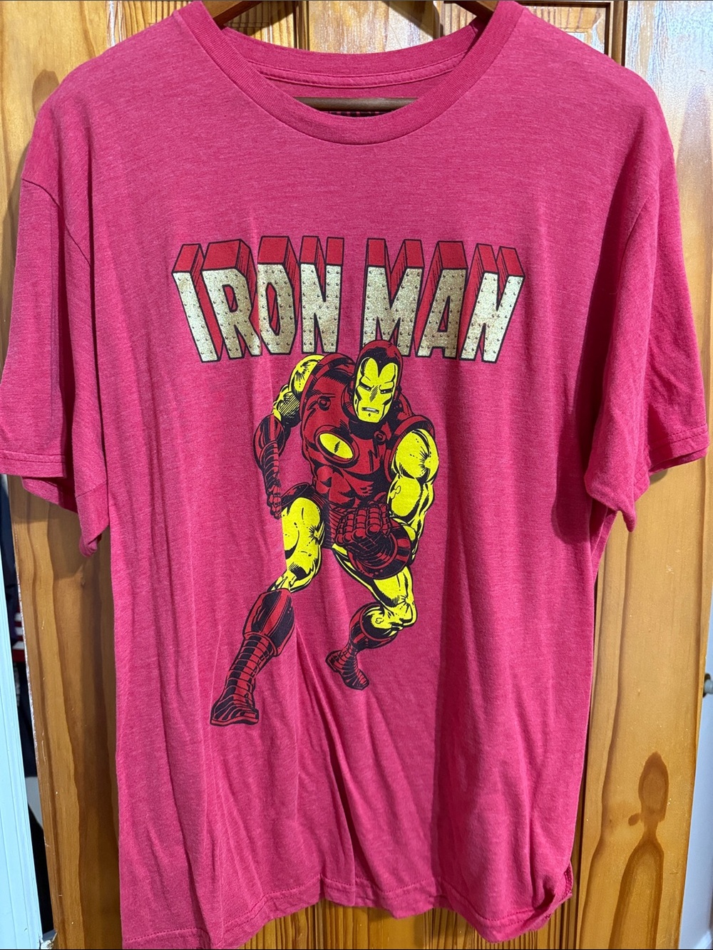 Marvel Iron Man Tee - Red with Yellow Graphic